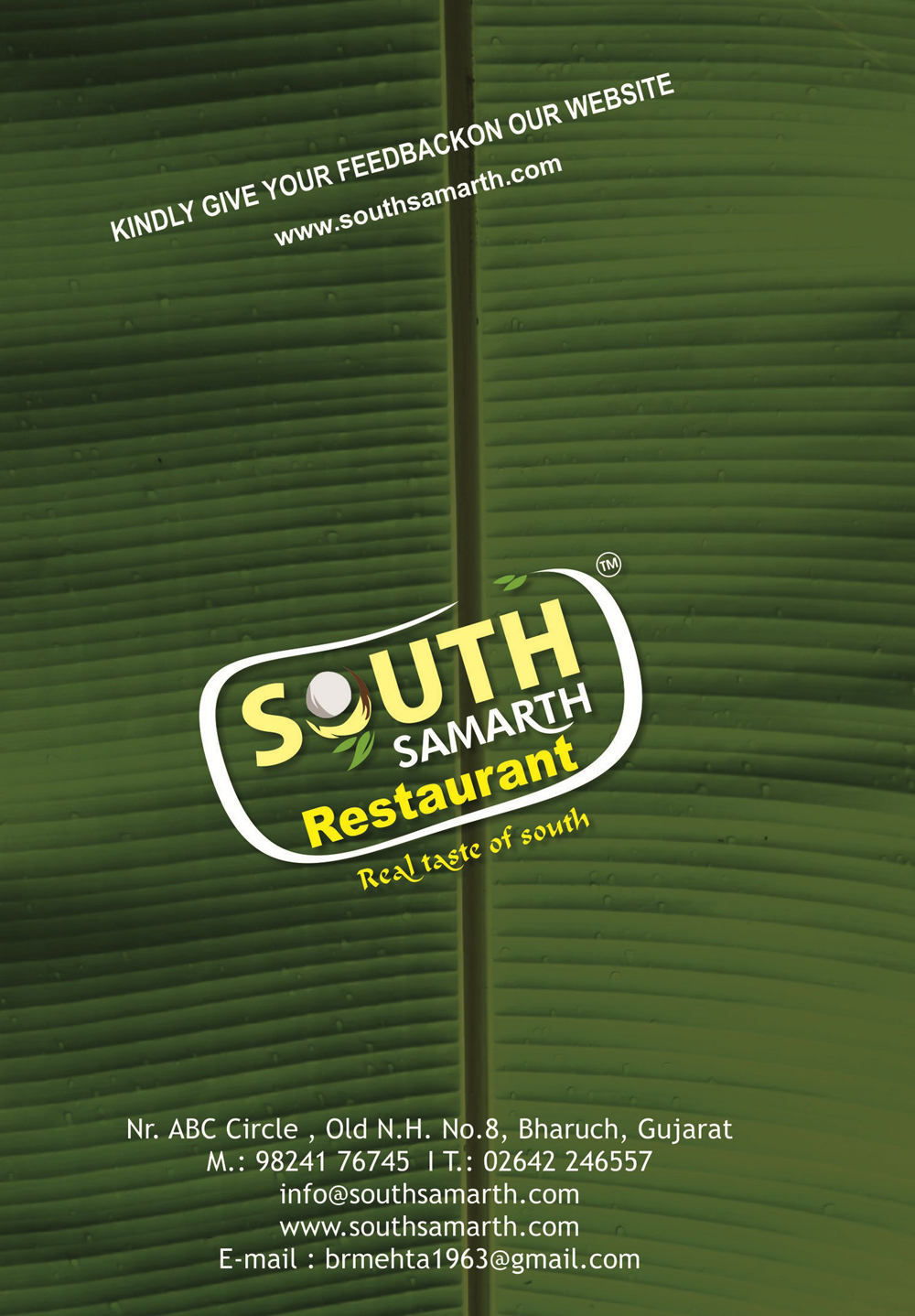 south samarth menu
